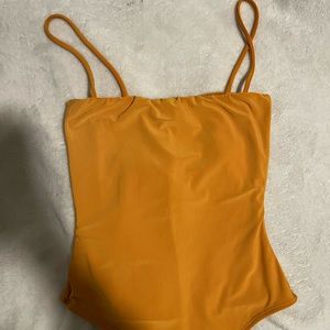 Xs Fashion Nova Mustard Bodysuit